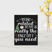 私に関連しているおもしろいクリスマスファミリークリスマスパハ カード (黄色い花)