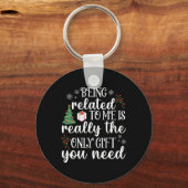 私に関連しているおもしろいクリスマスファミリークリスマスパハ キーホルダー (正面)