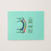 私に陽気なミームがあります ジグソーパズル (横)