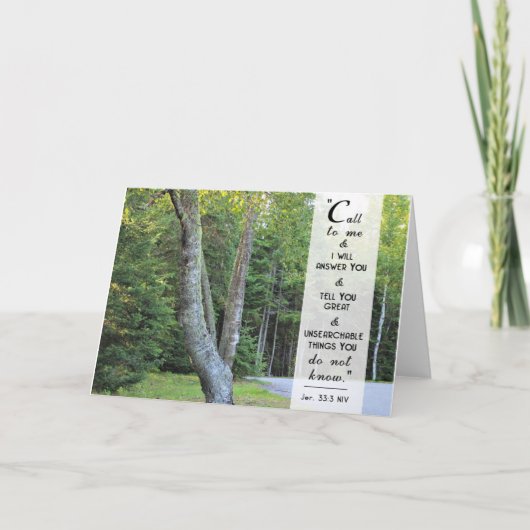私に電話して答える – 聖なる書物、 経典カード サンキューカード (正面)