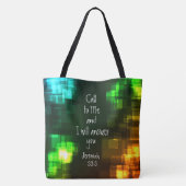 私に電話する聖書の聖句エレミヤに答える33:3 トートバッグ (裏面)