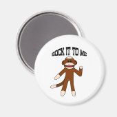 私に靴下のサルを靴下にする マグネット (正面/裏面)