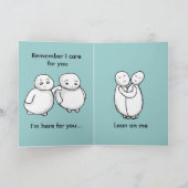 私に頼る – あなたがダウンした感じら カード (内部)