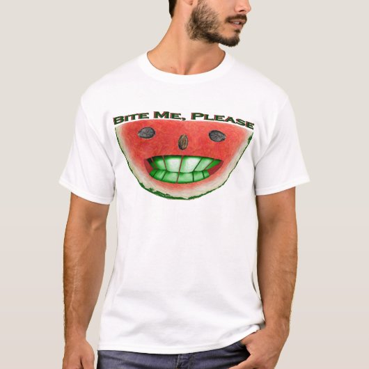 私に食べてスイカ Tシャツ (正面)