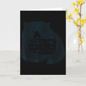 私に食べ物をくれて、かわいい茶色のクマと言うんだ カード (黄色い花)