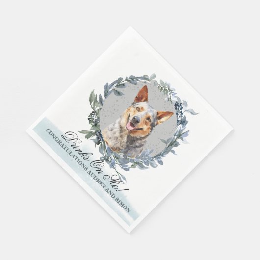 私に飲むオーストラリアの牛結婚の犬 スタンダードランチョンナプキン (角)