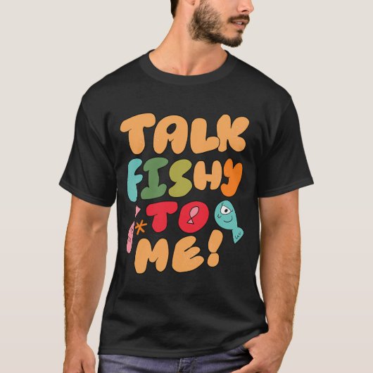 私に魚について話して (クリーム) Tシャツ (正面)