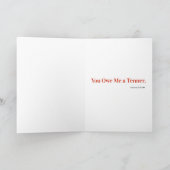 私に10ドル紙幣を負います カード (内部)