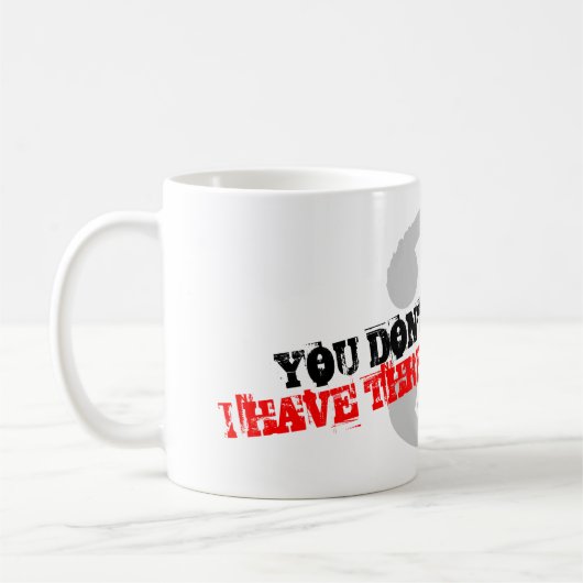 私に3人の娘のコーヒー・マグがある私をおびえさせません コーヒーマグカップ (左)