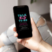 私に30の汚い30ネオンブルー&ピンクの日に話す 招待状