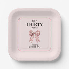 私に30を話すピンクのシック30th誕生日パーティー ペーパープレート