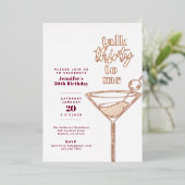 私に30を話すピンクの金ゴールド30歳の誕生日パーティー 箔招待状 (立ち正面)