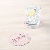 私に30歳のエレガントピンクの弓30歳の誕生日 ペーパーコースター (インサイチュ)