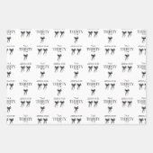 私に30歳のシンプル誕生日エレガントを話す ラッピングペーパーシート (正面)