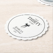 私に30歳の誕生日エレガントをボーシンプルグで話す ペーパーコースター (アングル)