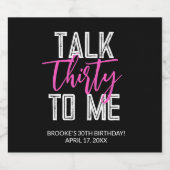 私に30歳の誕生日パーティーワインラきらめくーを話す スパークリングワインラベル (シングルラベル)