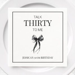 私に30歳を話すブラックボウ30歳の誕生日パーティー スタンダードカクテルナプキン
