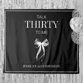 私に30歳を話すホワイトボウ30歳の誕生日パーティー タペストリー