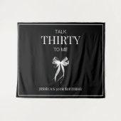 私に30歳を話すホワイトボウ30歳の誕生日パーティー タペストリー (正面(横))