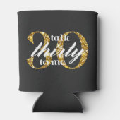 私に30歳を話す黒い金ゴールドグリッター30歳の誕生日 缶クーラー (裏面)