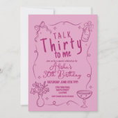 私に30番目のパーティー30番目の夜アウト誕生日 招待状 (正面)