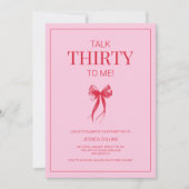 私に30話すピモダンンク30エレガント誕生日 招待状 (正面)