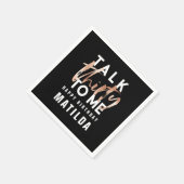 私に30話すモダンバラ金ゴールドタイポグラフィ誕生日 スタンダードカクテルナプキン (角)