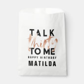 私に30話すモダンバラ金ゴールドタイポグラフィ誕生日 フェイバーバッグ (正面)