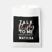 私に30話すモダンバラ金ゴールドタイポグラフィ誕生日 フェイバーバッグ (正面)