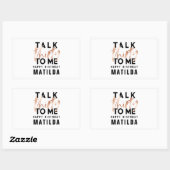 私に30話すモダンバラ金ゴールドタイポグラフィ誕生日 長方形シール (シート)