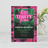 私に30語を話すネオンピンク熱帯30歳の誕生日 招待状 (スタンド正面)