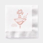 私に30語を話す誕生日カクテルパーティー 箔ナプキン (正面)