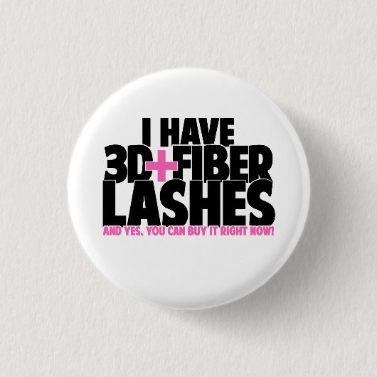 私に3dがあります + 繊維の鞭 缶バッジ (正面)
