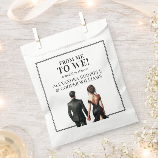 私に |エレガント白黒 フェイバーバッグ (クリップ留めされた状態)