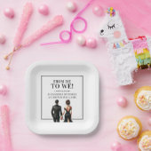 私に |エレガント白黒 ペーパープレート (パーティー)