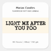 私に…キャンドルおもしろいラベル スクエアシール (正面)