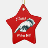 "私に"クリスマスツリーのオーナメント水をまいて下さい セラミックオーナメント (左)