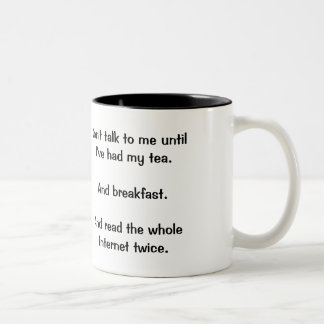 "私に"マグを話さないで下さい ツートーンマグカップ