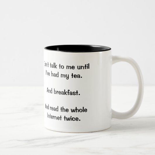 "私に"マグを話さないで下さい ツートーンマグカップ (右)