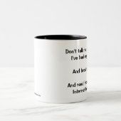"私に"マグを話さないで下さい ツートーンマグカップ (中央)