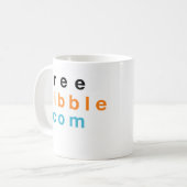 "私に"猫のロゴのマグを食べ物を与えて下さい コーヒーマグカップ (正面左)