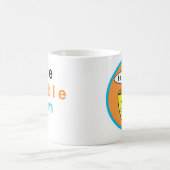 "私に"猫のロゴのマグを食べ物を与えて下さい コーヒーマグカップ (中央)