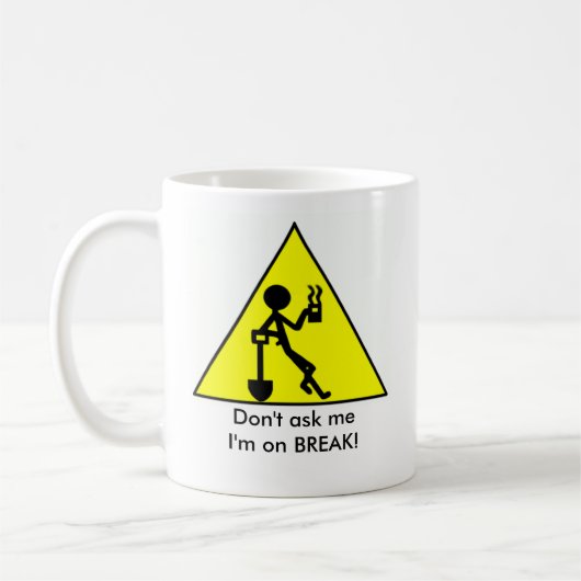 私に、私あります壊れ目に尋ねないで下さい! コーヒーマグカップ (左)