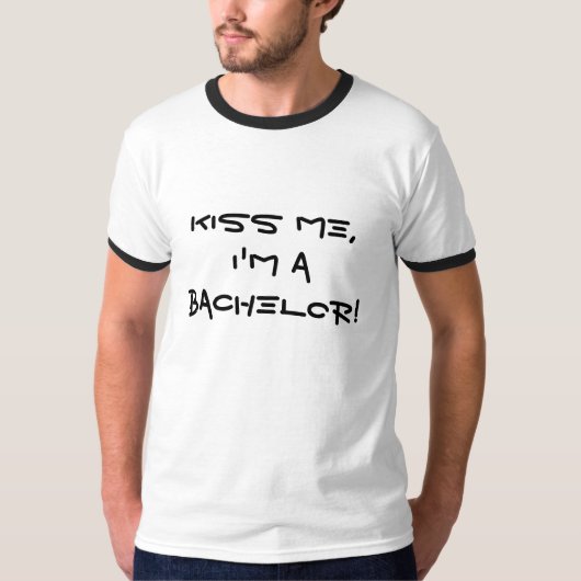 私に、私あります独身が接吻して下さい! Tシャツ (正面)