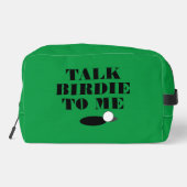 私にBIRDIEを話すゴルフおもしろい引用文トイレタリーバッグ ドップキット (裏面)