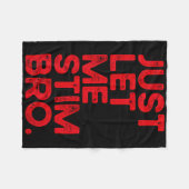 私にBro自閉症の意識おもしろい男性を絞る フリースブランケット (正面(横))