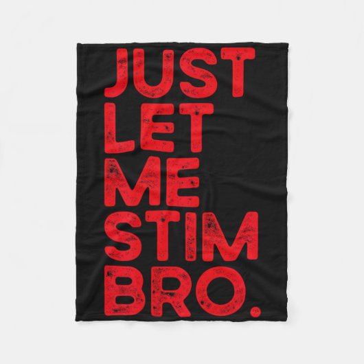 私にBro自閉症の意識おもしろい男性を絞る フリースブランケット (正面)