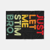 私にBro自閉症の意識おもしろい男性を絞る フリースブランケット (正面(横))