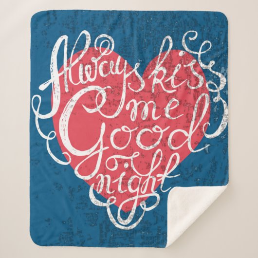 私にGoodnight常に接吻して下さい シェルパブランケット (正面)