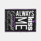 私にGoodnight常に接吻して下さい フリースブランケット (正面(横))